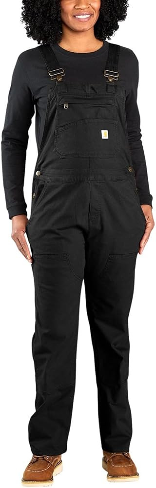 Carhartt womens Rugged Flex Loose Fit Canvas Bib Overall Closeout | Amazon (US)