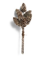 19in 3 Stems Of Iced Pinecone Bouquet | Marshalls