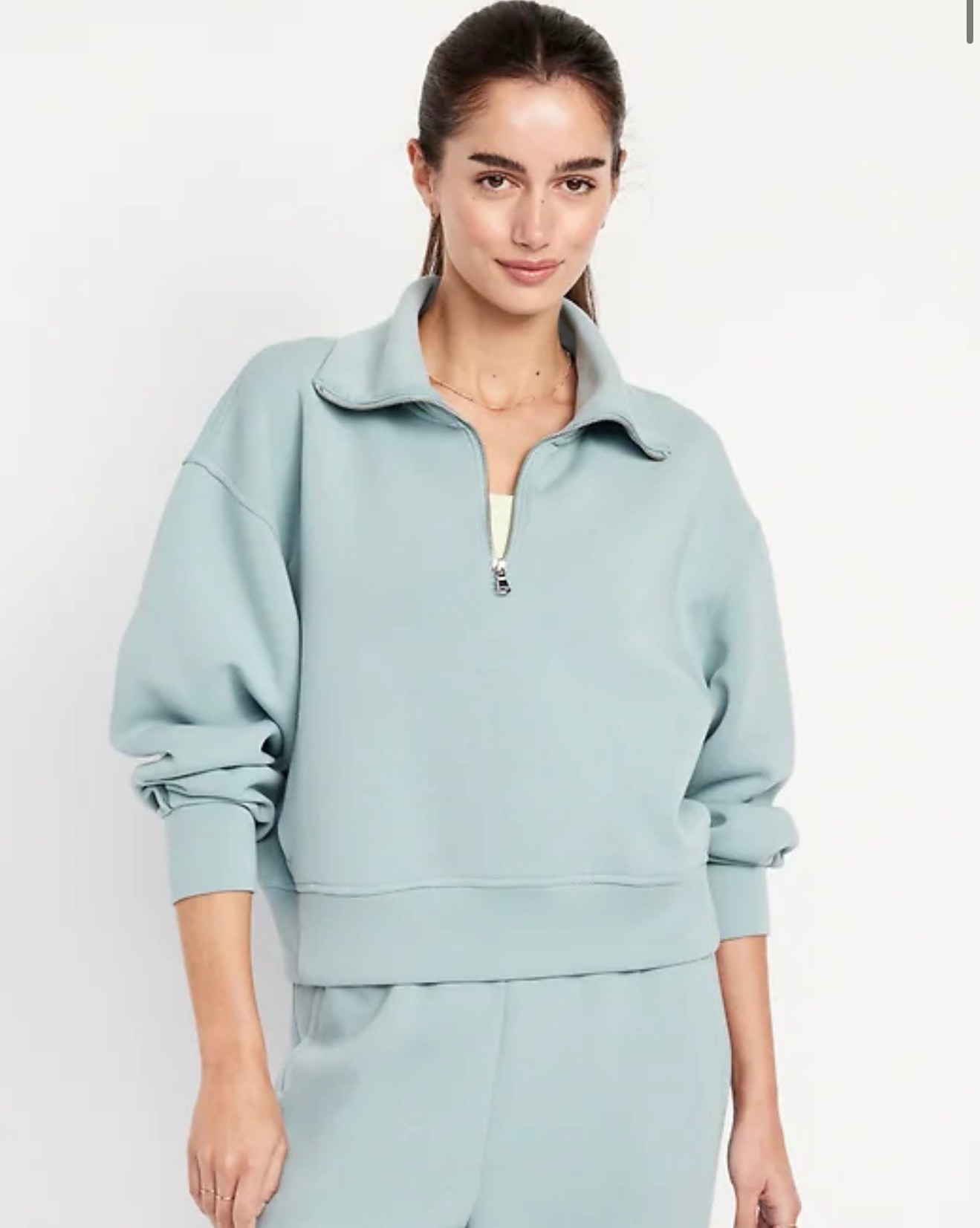 Baby Blue Half Zip Sweatshirt 

#LTKSeasonal #LTKActive #LTKSaleAlert