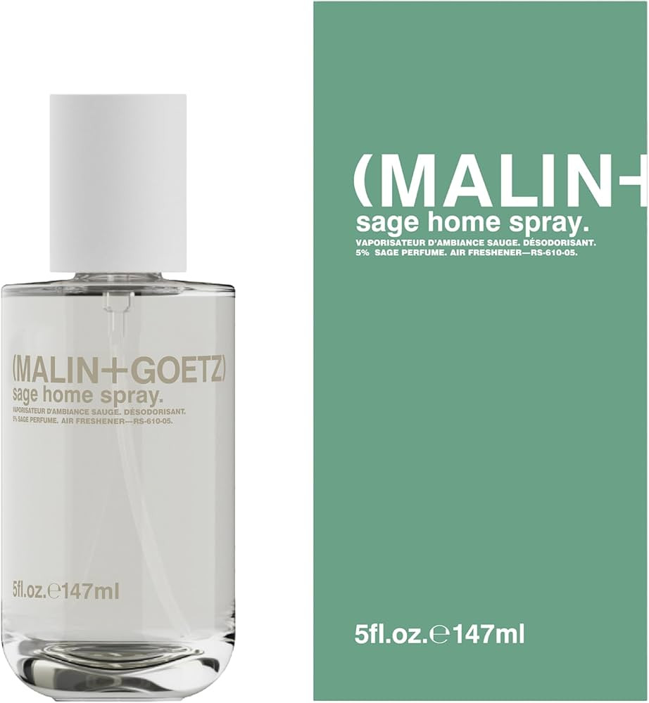 Malin + Goetz Sage Home Spray, 5 Oz., Alcohol-Free Odor Absorber, Natural Ingredients, Use in Any... | Amazon (US)