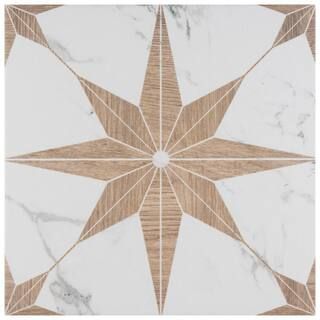 Llama Stella Loire Noce 9-3/4 in. x 9-3/4 in. Porcelain Floor and Wall Tile (10.88 sq. ft./Case) | The Home Depot
