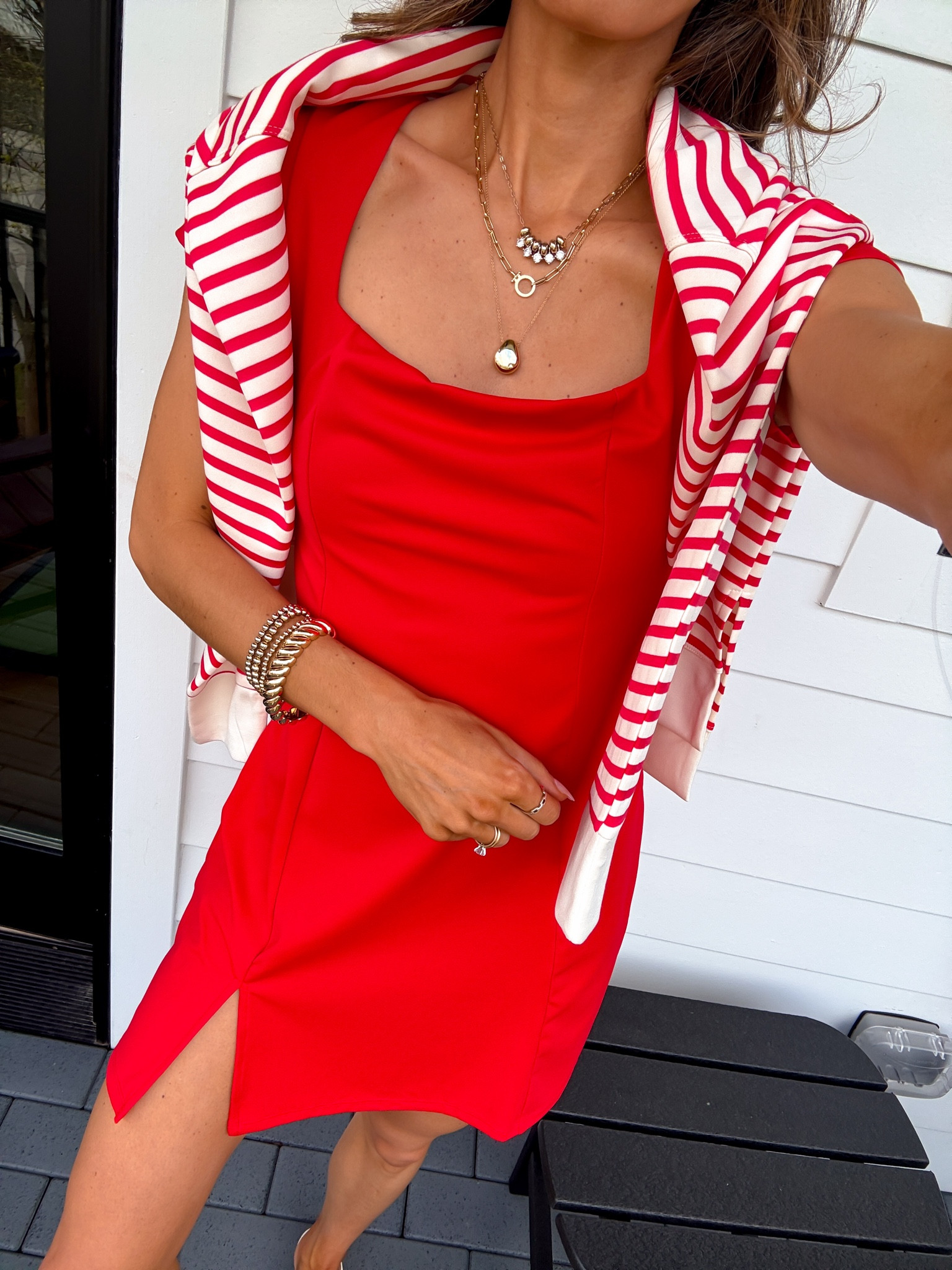 Wearing a small tennis dress with built in restroom friendly shorts. Fits true to size. 

#LTKActive #LTKfitnessgoals #LTKgrwm