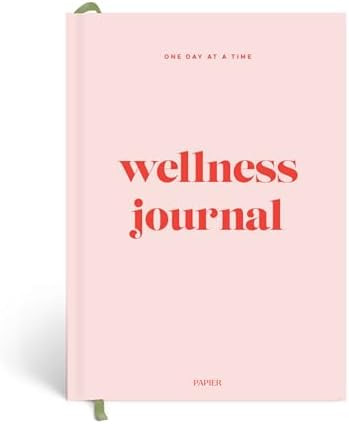 Papier Daily Wellness Journal Diary - Baby Pink, 8.46" L x 6.02" W | Hardback Cover Wellbeing, Gr... | Amazon (US)