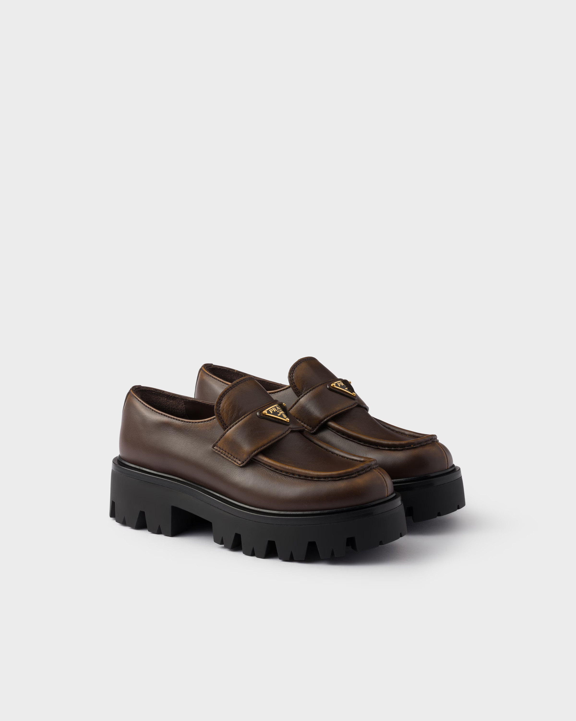 Leather loafers | Prada US