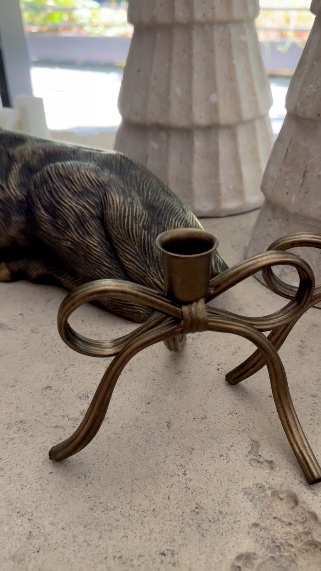 Brass bow candle holder🎄💕 use code scottsdaledesign10

#LTKFindsUnder50 #LTKHome #LTKSeasonal