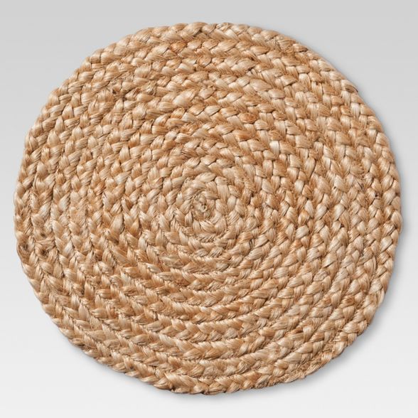 Natural Jute Braid Decorative Charger - Threshold™ | Target