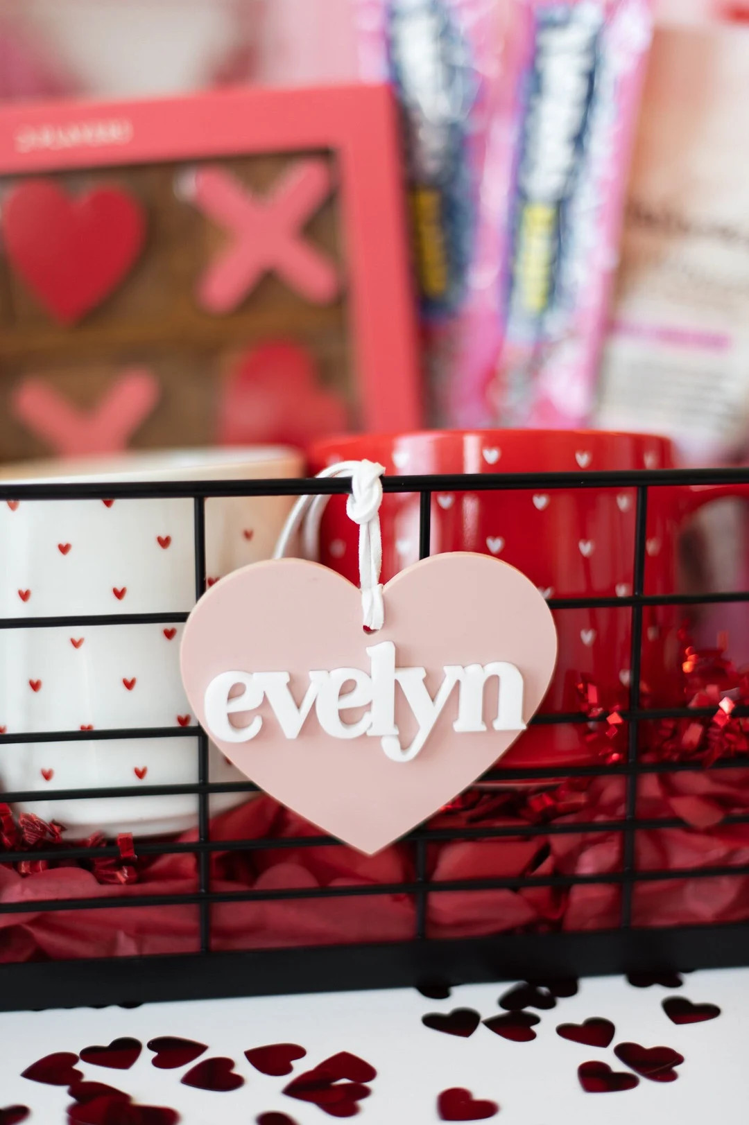 Valentine's Day Tag Acrylic Heart Tag Gift Tag Present Tag Personalized Valentine Gift Valentine ... | Etsy (US)