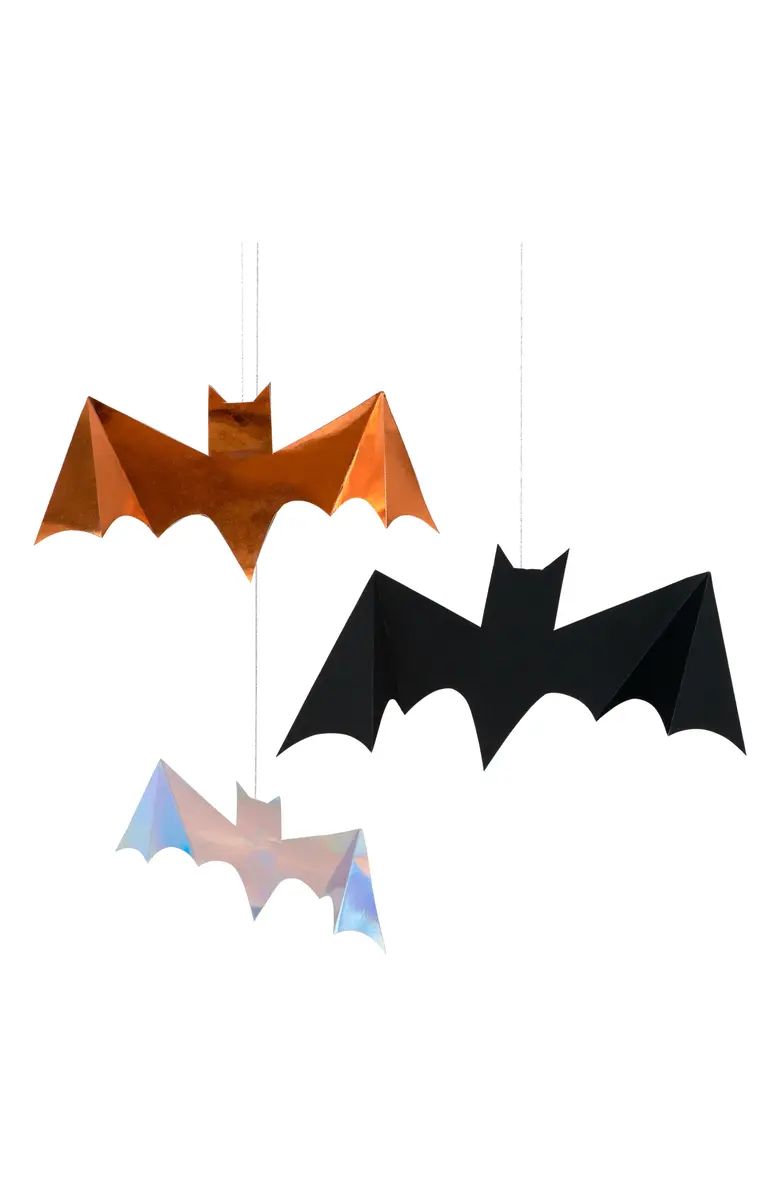 Meri Meri 3-Pack Halloween Foil Hanging Bats | Nordstrom | Nordstrom