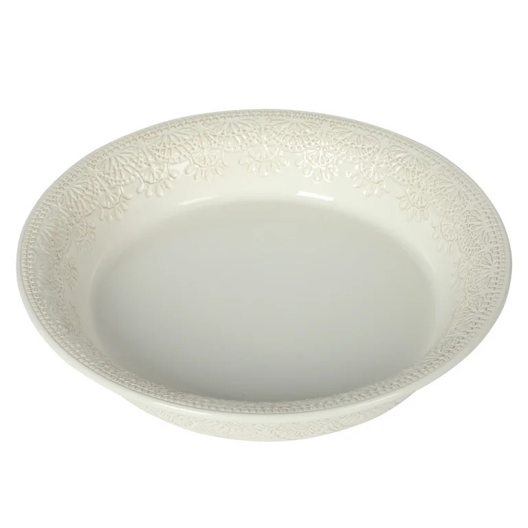 The Pioneer Woman Vintage Lace 10-Inch Stoneware Baking Pie Pan & Tart Dish, Cream - Walmart.com | Walmart (US)