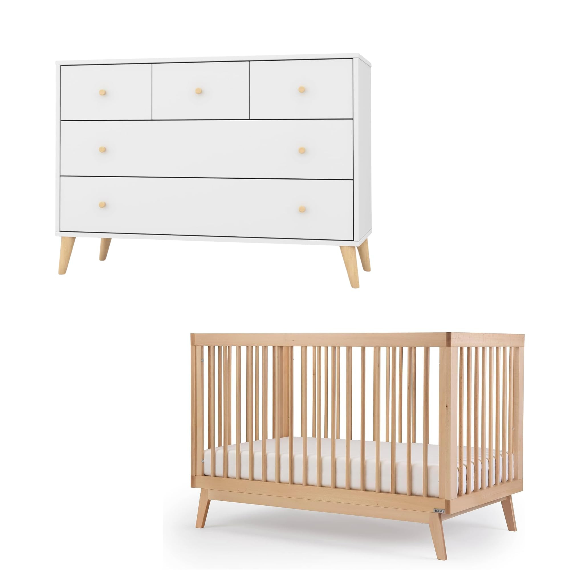 dadada Baby Nursery Furniture Set. Baby Crib and Dresser Set Combo. Soho 3 in 1 Convertible Crib ... | Amazon (US)