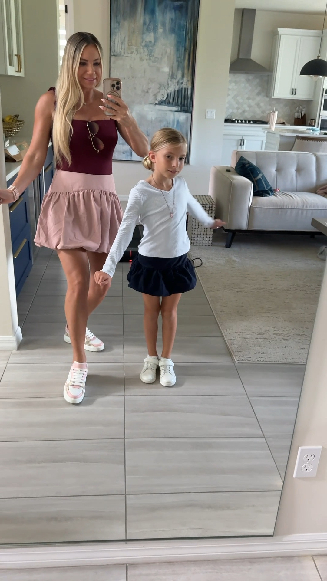 Matching my daughter with the bubble skort for kids birthday party. Family outfits of the day. 

#LTKStyleTip #LTKFamily #LTKKids