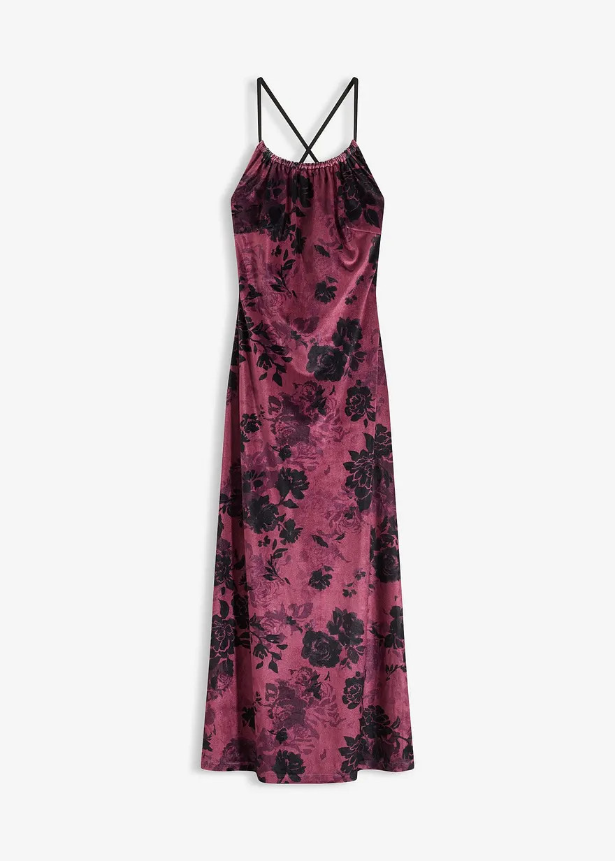 Maxikleid aus glänzendem Samt | Bonprix DE