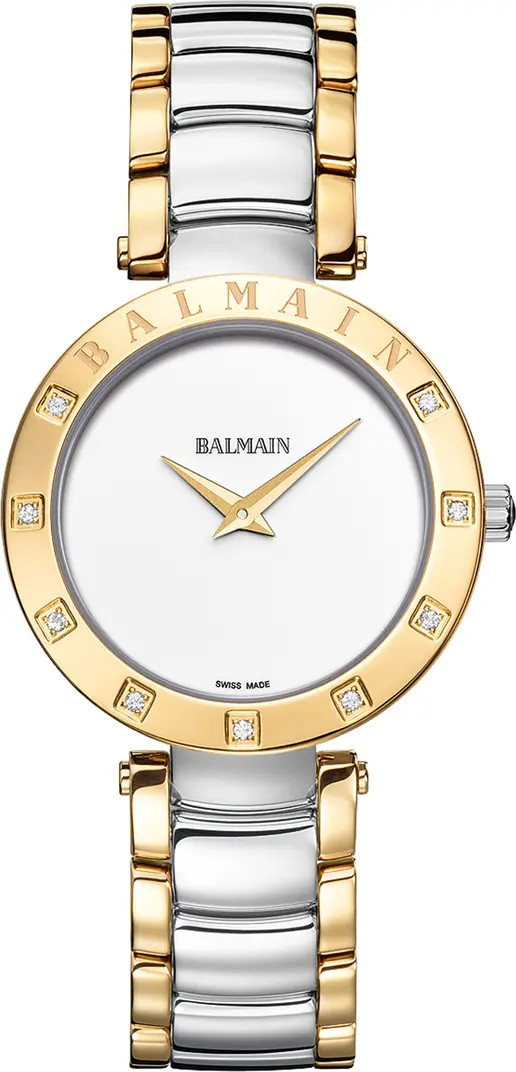 Bijou Diamond Two-Tone Bracelet Watch, 33mm | Nordstrom