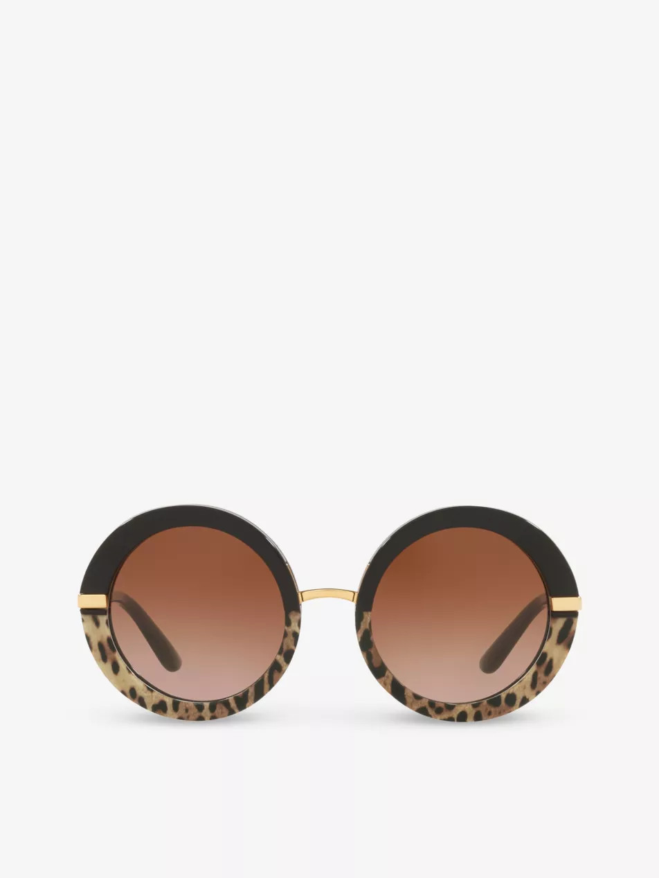 0DG4393 round-frame acetate sunglasses | Selfridges