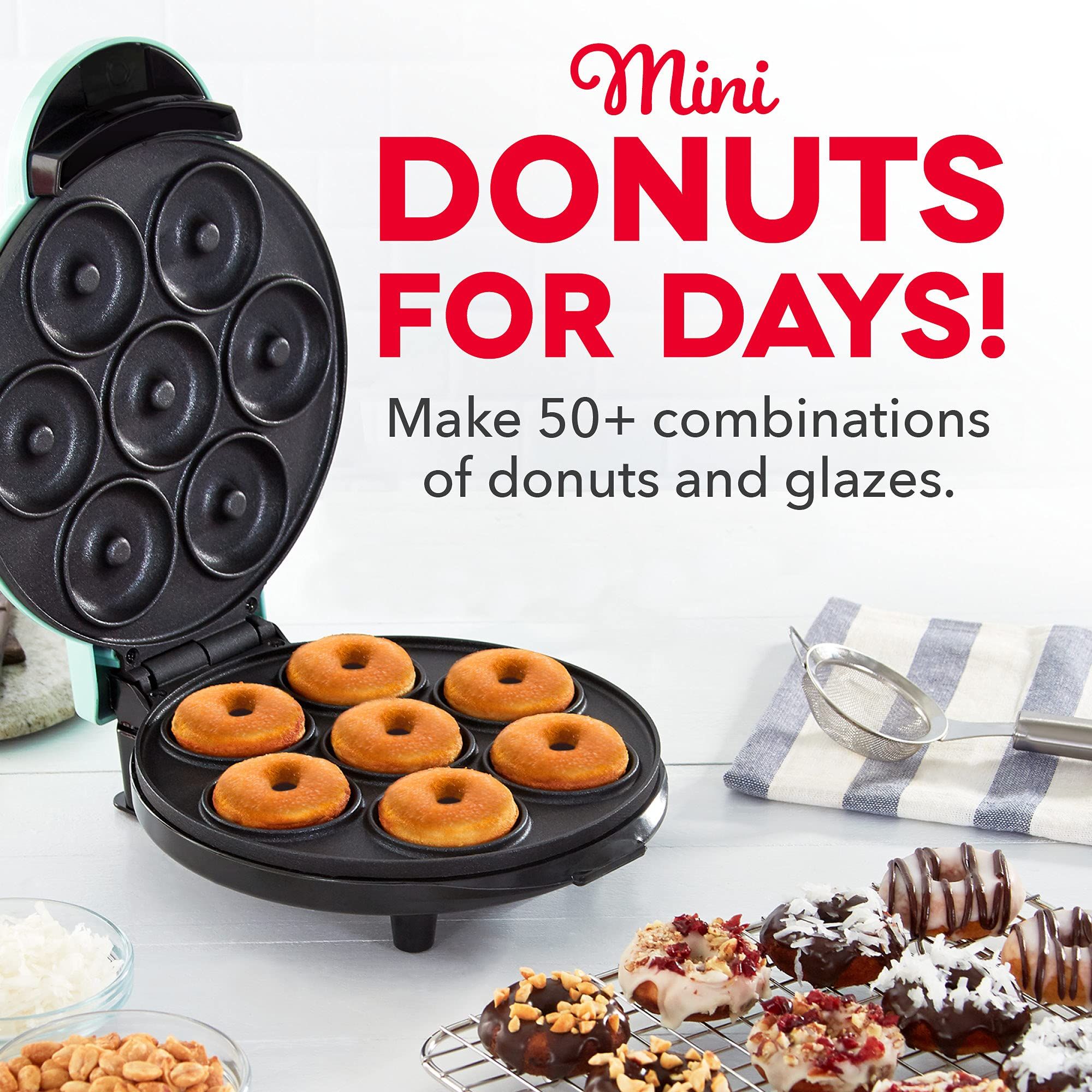 DASH Mini Donut Maker Machine for Kid-Friendly Breakfast, Snacks, Desserts & More with Non-stick ... | Amazon (US)