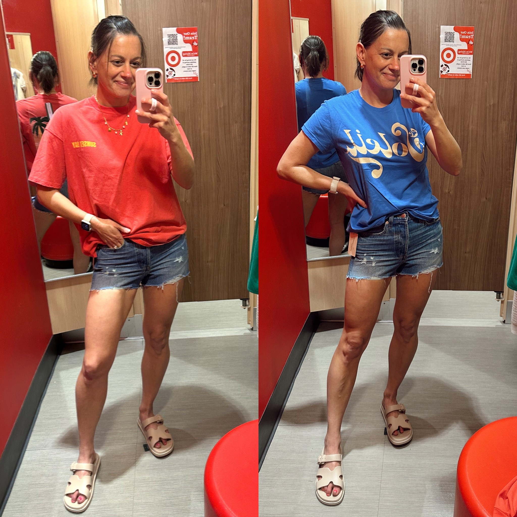 Target sale! Red graphic tee runs huge! I’m in the xs, blue tee runs true to size.

#LTKOver40 #LTKFindsUnder50 #LTKSaleAlert