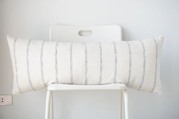 Hand Woven Natural Color Lumbar Pillow Cover - Etsy UK | Etsy (UK)