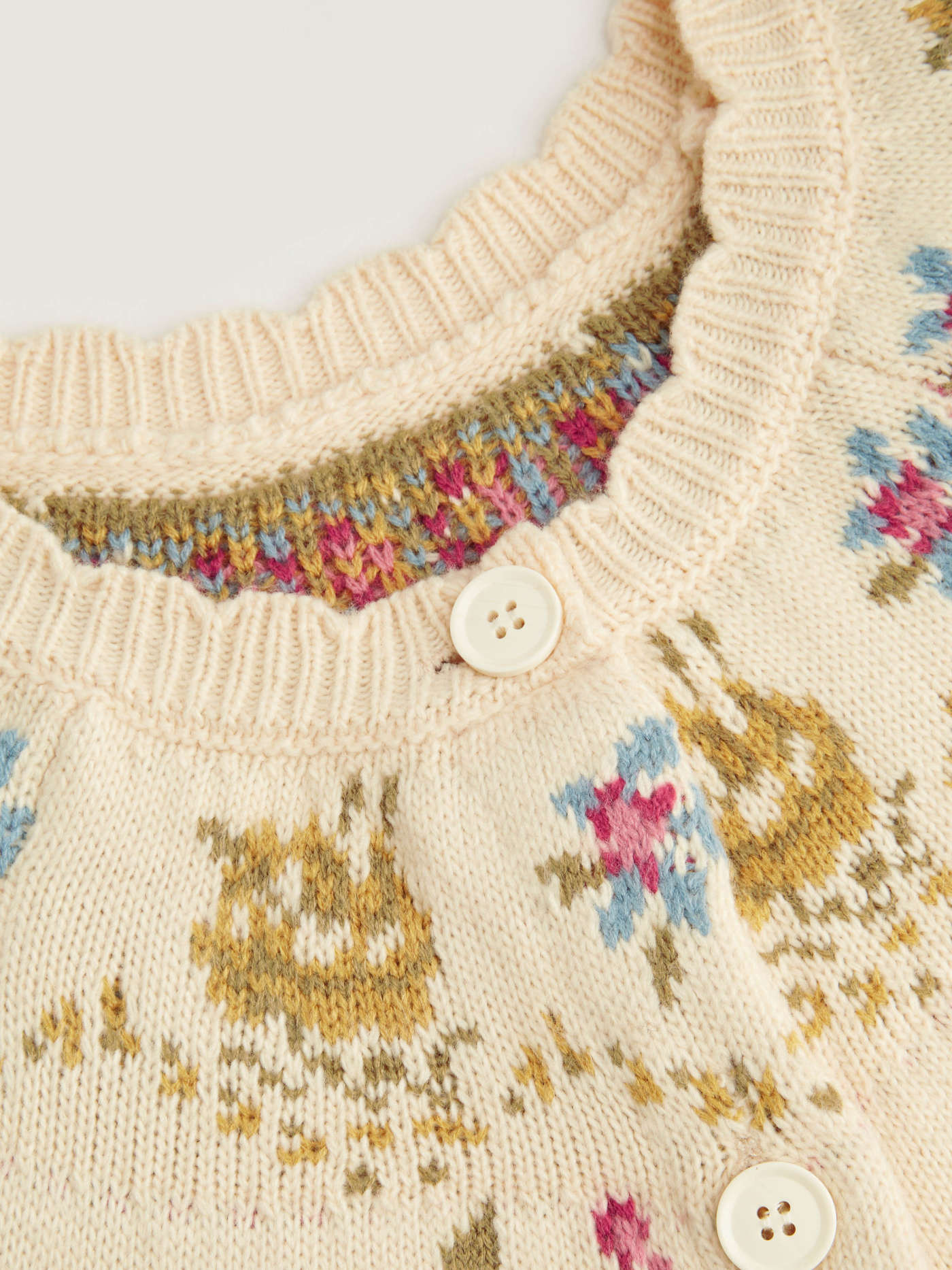 Knit Fabric Knit Floral Round Neck Long Sleeve Oversized Cardigan For Daily Casual | Cider