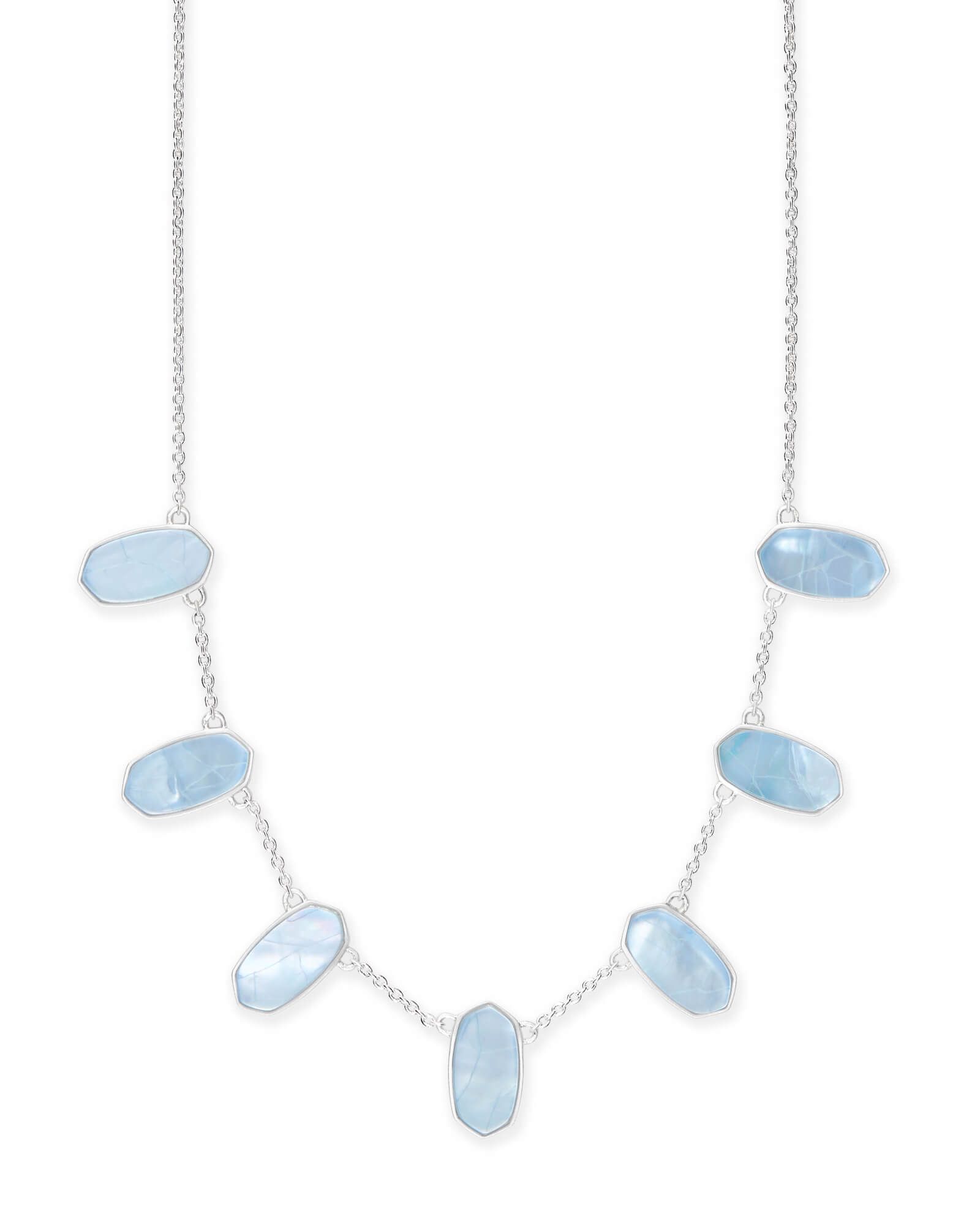 Meadow Bright Silver Collar Necklace in Sky Blue Illusion | Kendra Scott | Kendra Scott