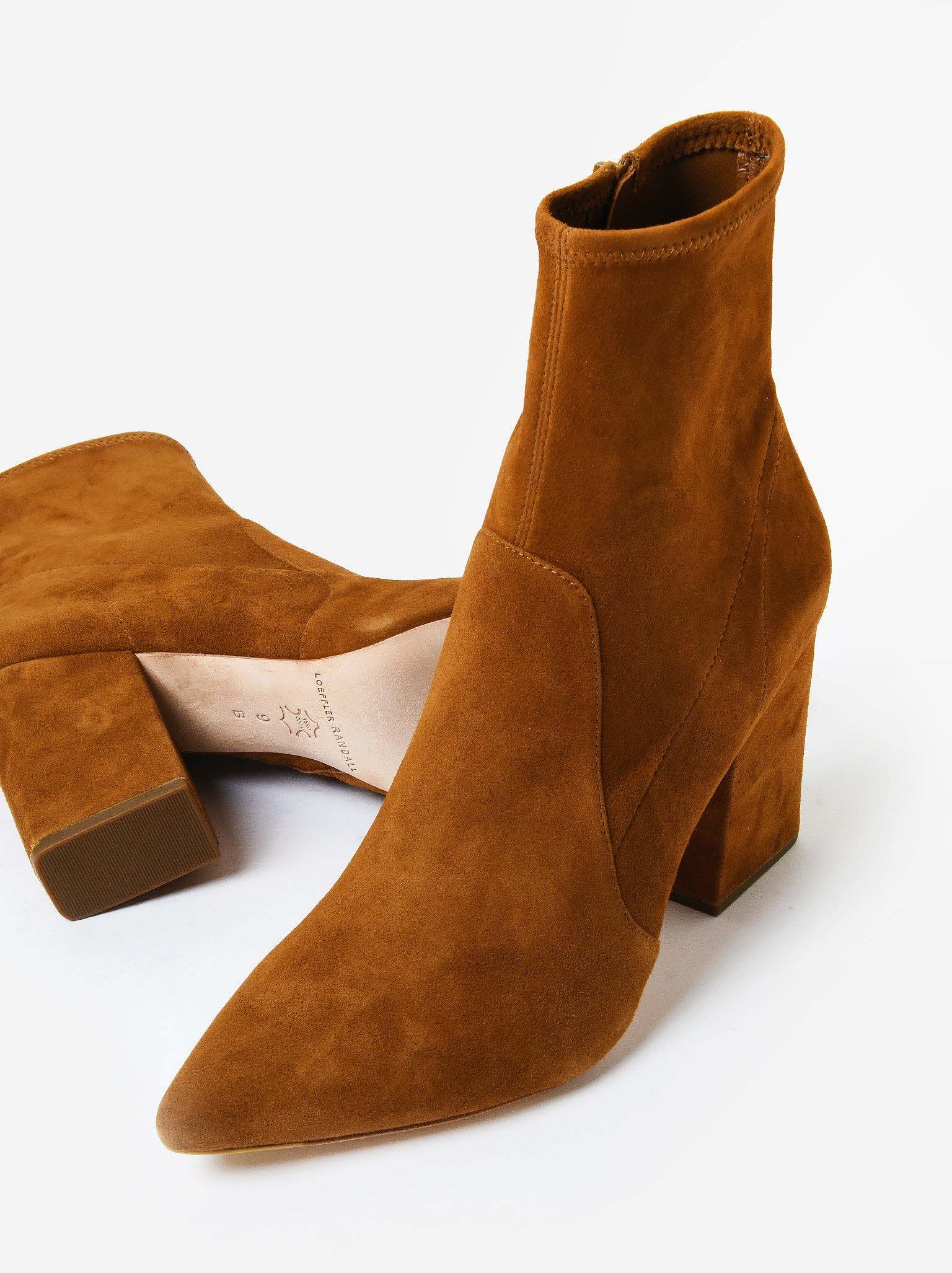 Loeffler Randall Women's Isla Suede Slim Ankle Bootie | Saint Bernard