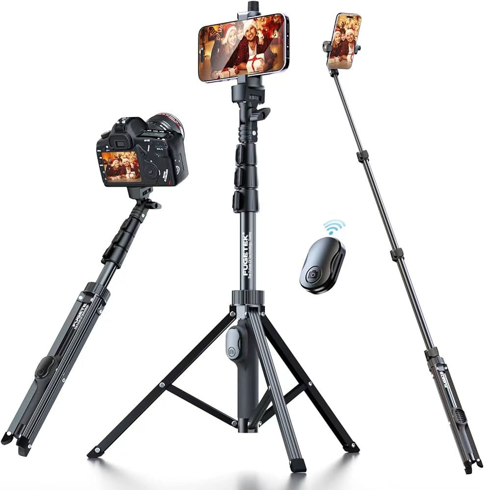 Fugetek 51" Professional Selfie Stick Tripod, 100% All Aluminum Stick & Legs, Lightweight, Detach... | Amazon (US)