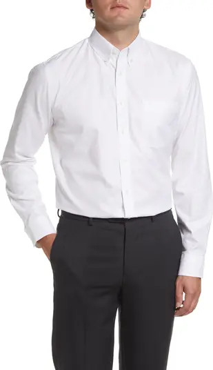 Trim Fit Non-Iron Royal Oxford Solid Button-Down Dress Shirt | Nordstrom