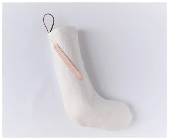 Personalized Linen Stocking. Ivory Oatmeal and Iron. - Etsy | Etsy (US)