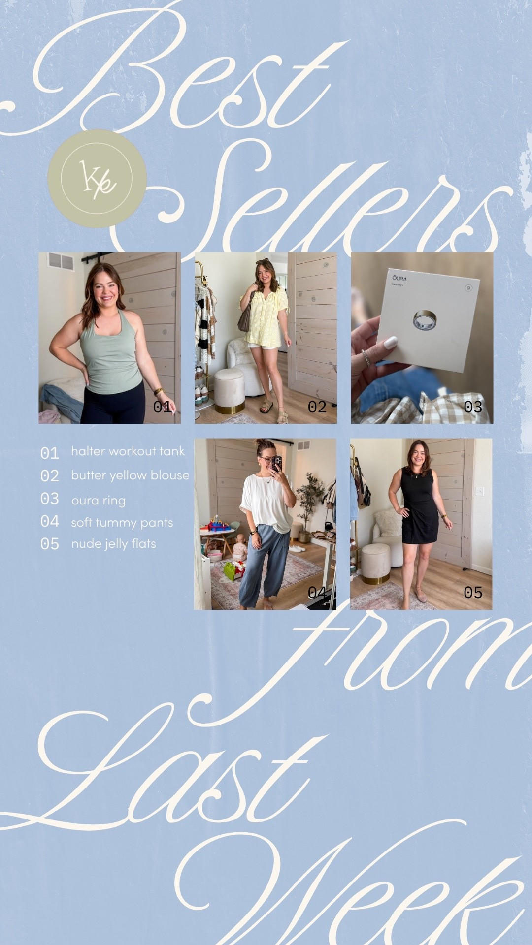 Last weeks best sellers / workout tank / activewear / summer blouse / oura ring / soft tummy pants / jelly flats / ballet flats

#LTKMidsize #LTKSeasonal #LTKActive