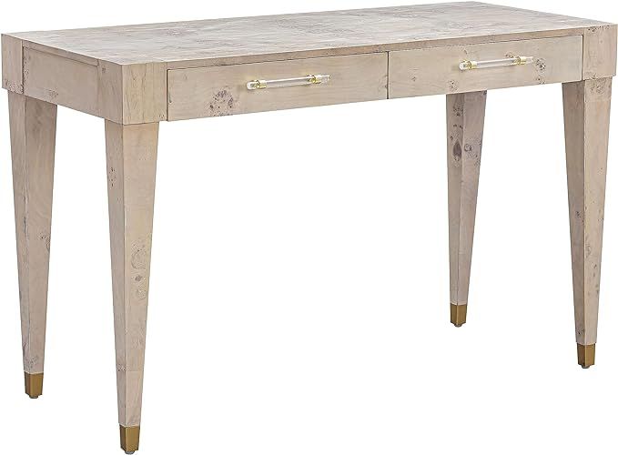 TOV Furniture Brandyss White Burl Work Desk | Amazon (US)