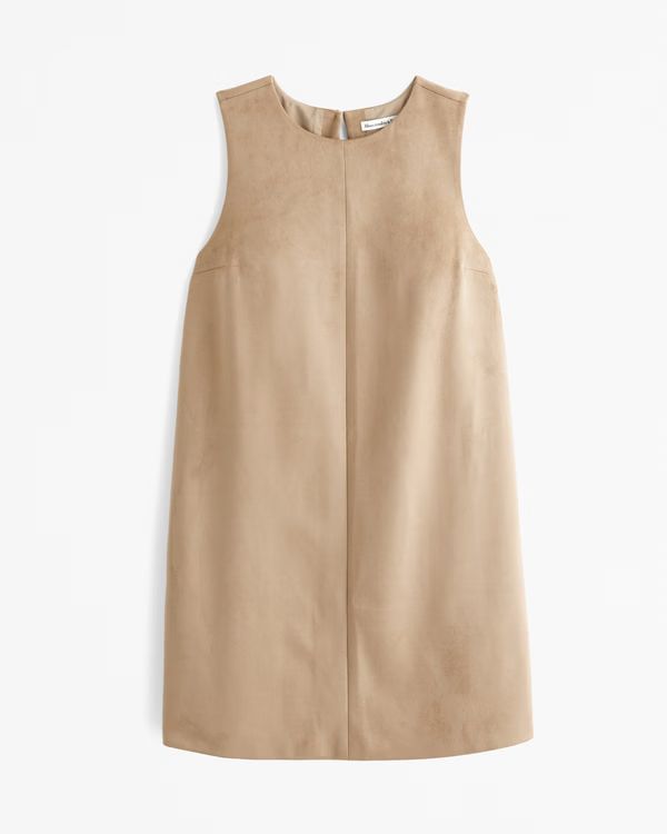 High-Neck Faux Suede Mini Dress | Abercrombie & Fitch (US)