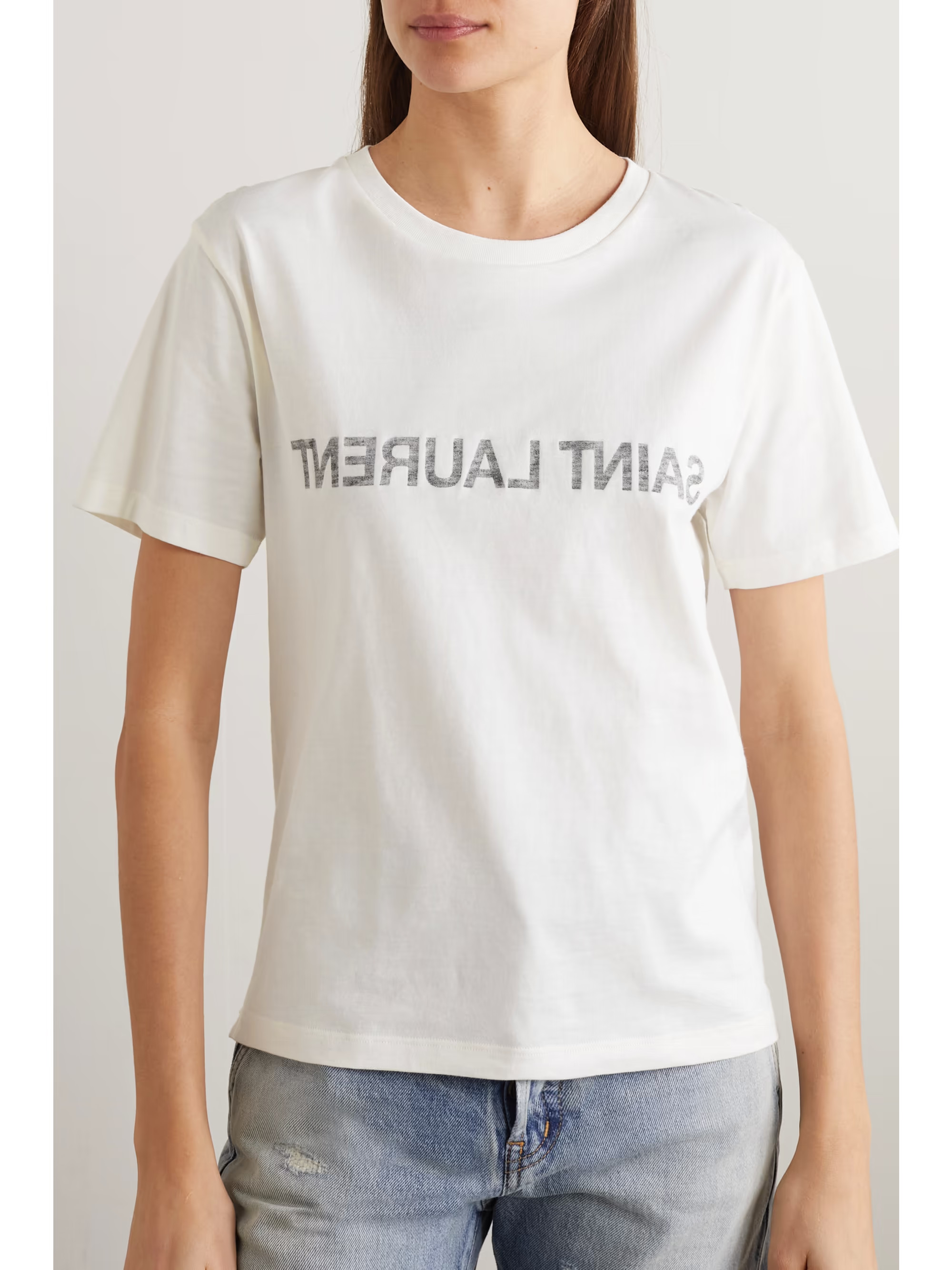 Printed cotton-jersey T-shirt | NET-A-PORTER (US)