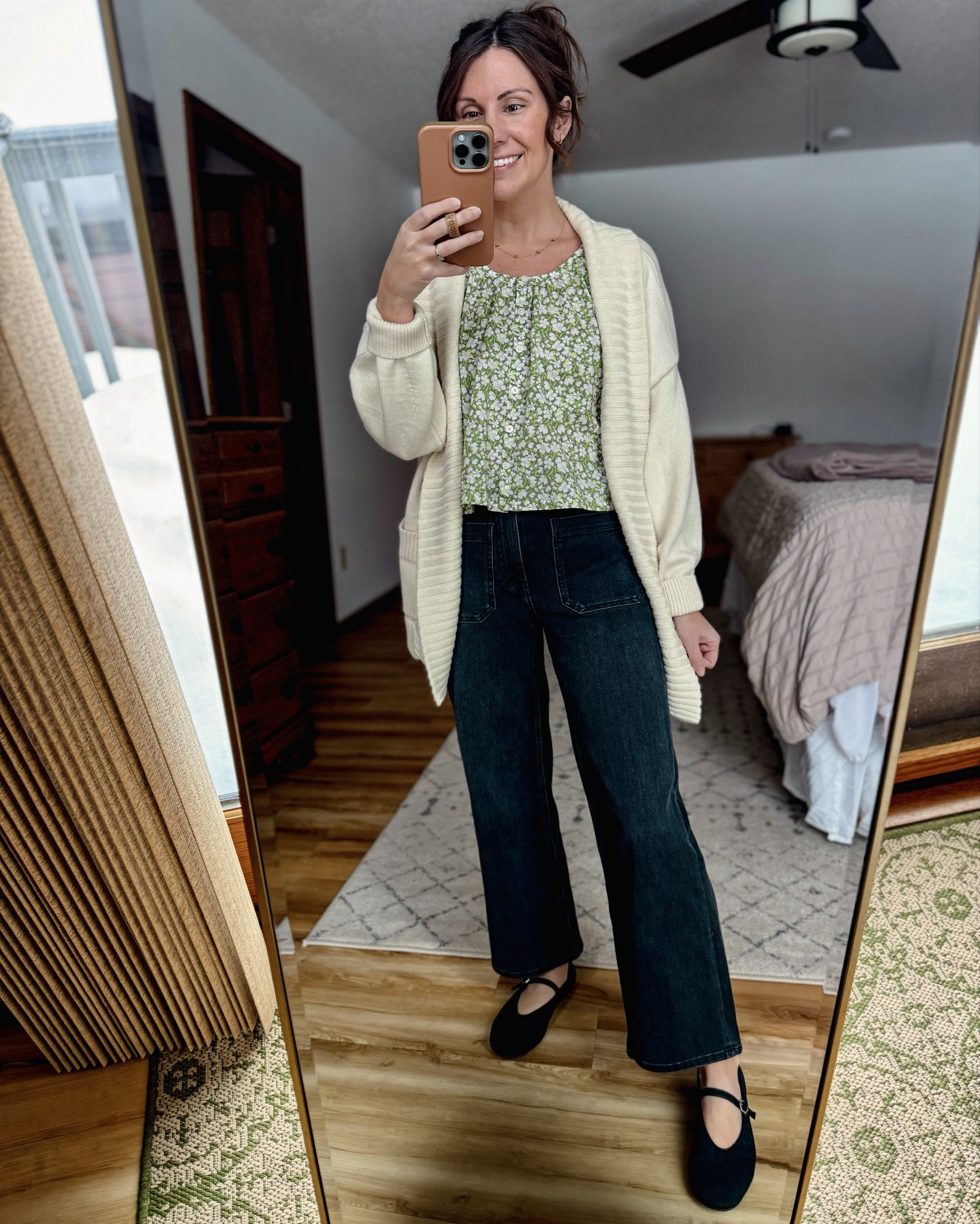 Wearing petite xs in my floral blouse (it’s 100% cotton!) small in my cardigan, and 24 in a 26” inseam in my jeans (faded black). My shoes are size 6.5 (also linked similar ones!)🖤

#LTKgrwm #LTKootd #LTKPetite