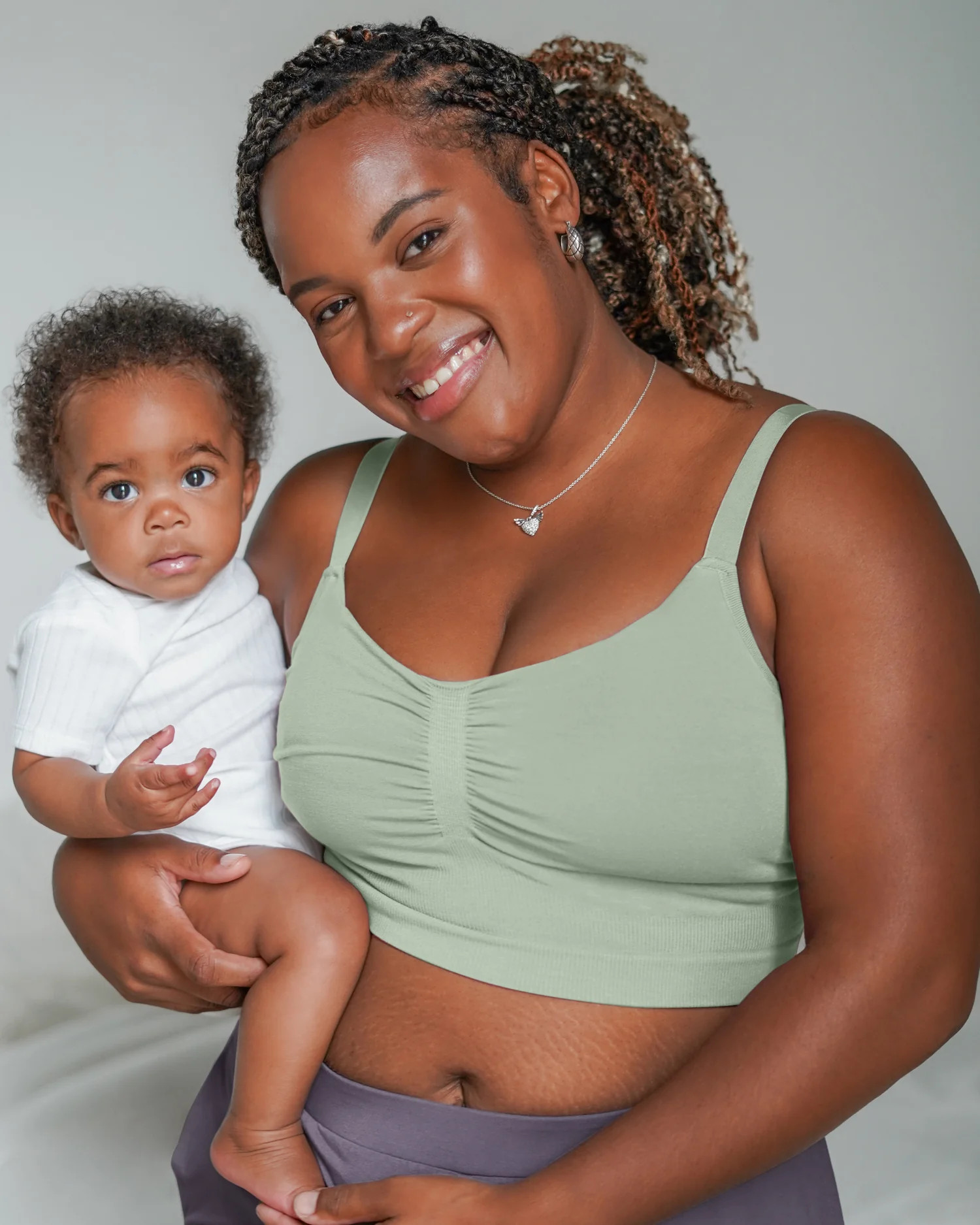 Sublime® Bamboo Hands-Free Pumping Lounge & Sleep Bra | Aqua Mist - Kindred Bravely | Kindred Bravely