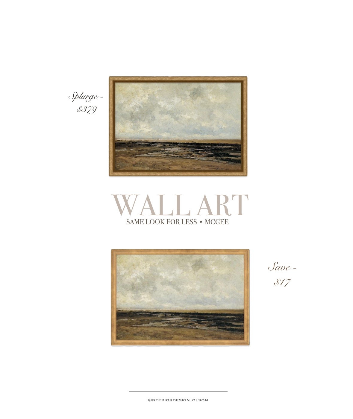 Save vs. Splurge: Studio McGee Wall Art Look 🖼️
Both great options—just depends on what your budget looks like!
If you love that Studio McGee aesthetic but want a more affordable way to get the look, this save option is nearly identical. Soft, neutral, elevated—perfect for above a console, in a hallway, or styled on a gallery wall.
👇 Tap to compare and shop the look for less!

Keywords: McGee and Co wall art, Studio McGee dupe, neutral framed art, look for less home decor, budget-friendly wall art, classic modern home, art styling tips

#SaveVsSplurge #StudioMcGeeLookForLess #McGeeAndCoDupe #WallArtInspo #NeutralHomeDecor #InteriorDesignOlson #LTKHome #GalleryWallStyle #DesignerDupe #BudgetDecor
