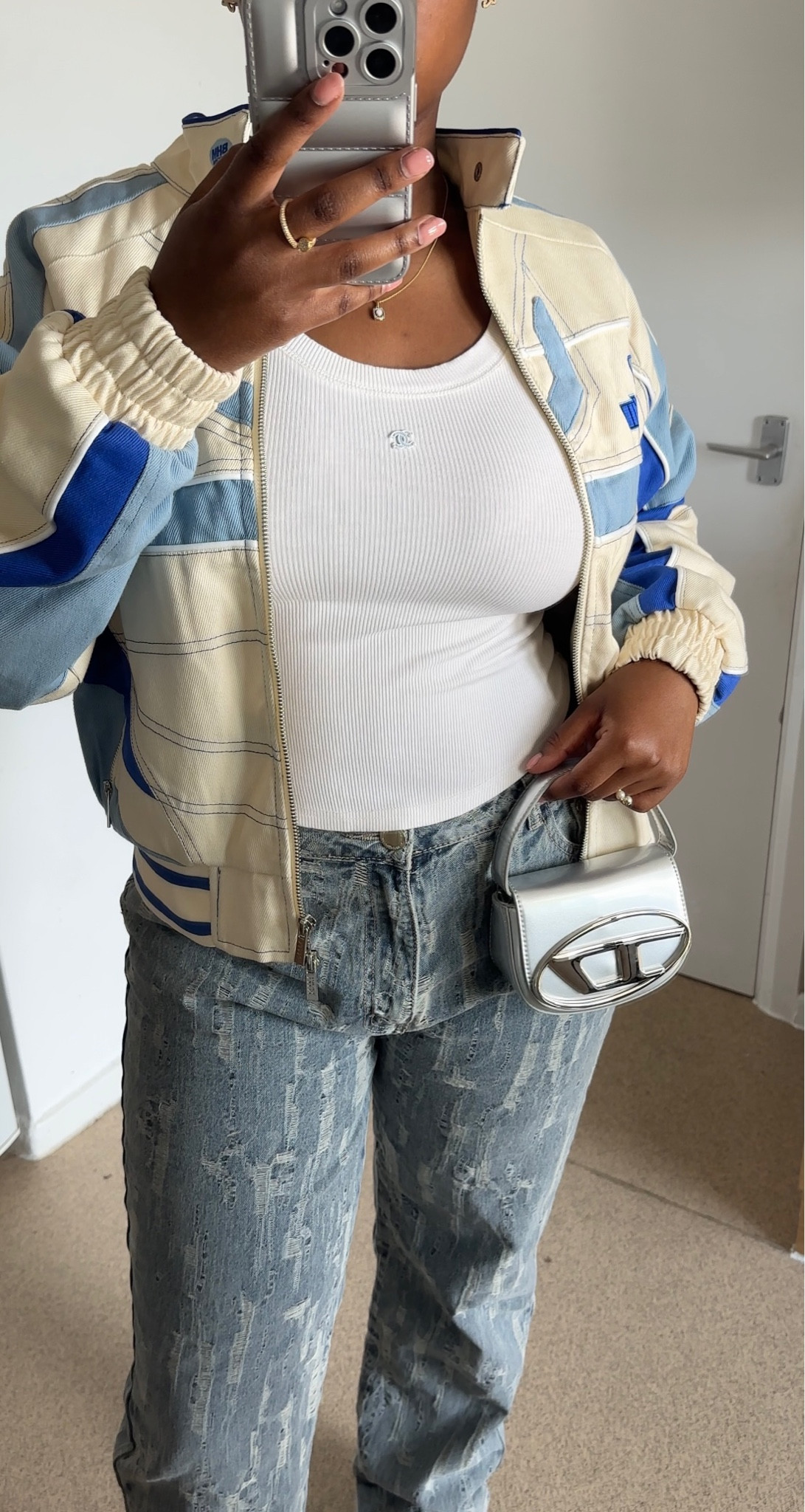 Jeans are from Manière De Voir and the rest is linked below🫶🏾

date night,  girls night out, club outfit, concert outfit inspiration. 2023 / 2024 party outfit, racer jacket outfit, moto jacket outfit, textured jeans outfit, silver diesel bag outfit, night out outfit, girls night outfit 

#LTKFind 

#LTKitbag #LTKstyletip