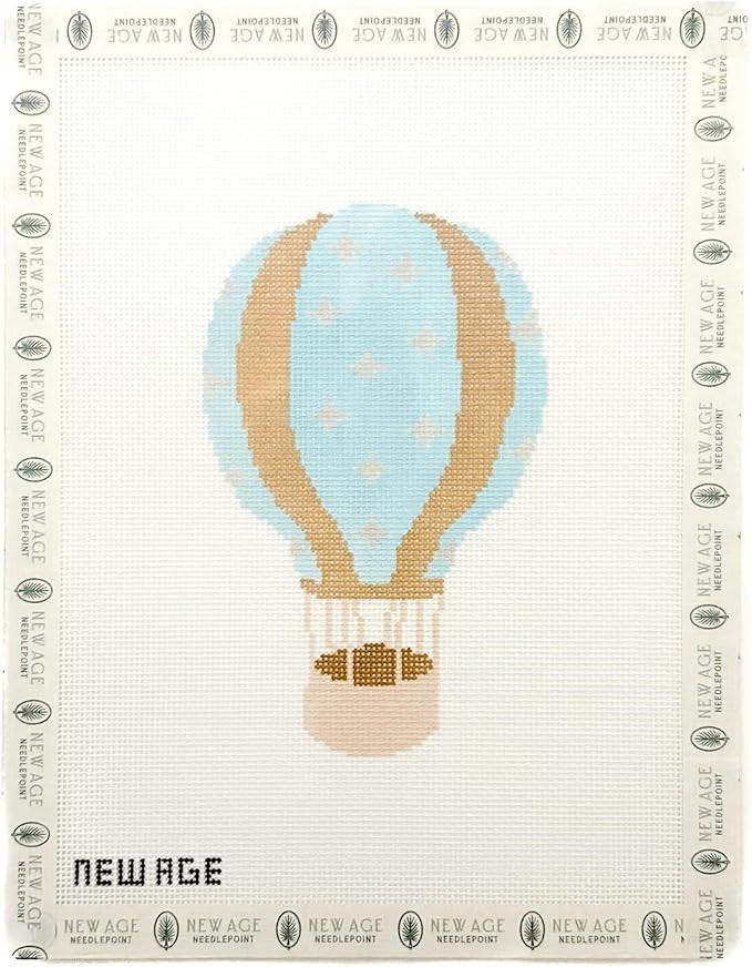 Blue Hot Air Balloon Needlepoint Canvas – 18 Mesh Hand-Painted Needlepoint Design – Nursery &... | Amazon (US)