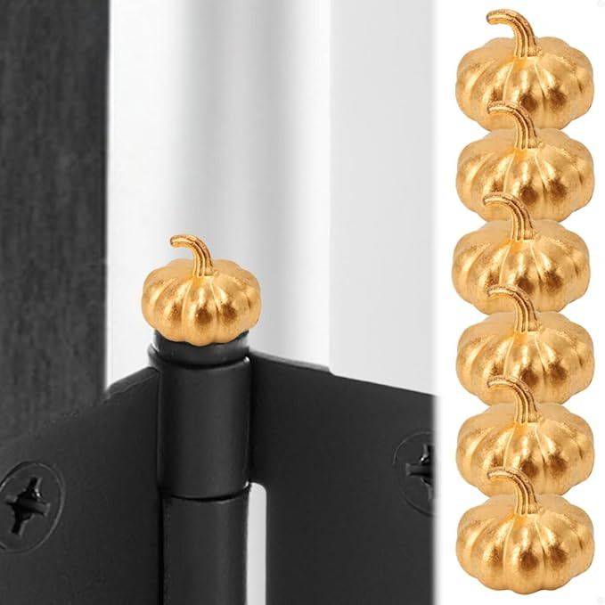 Pumpkin Hinge Toppers Set of 6 - Door Magnetic Hinge Heads Decorative Topper - Fall Indoor Hinge ... | Amazon (US)