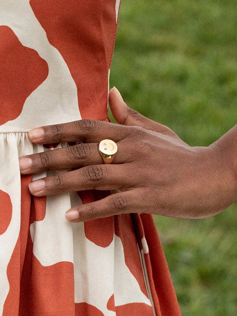 Smiley Signet Ring | Ascot + Hart