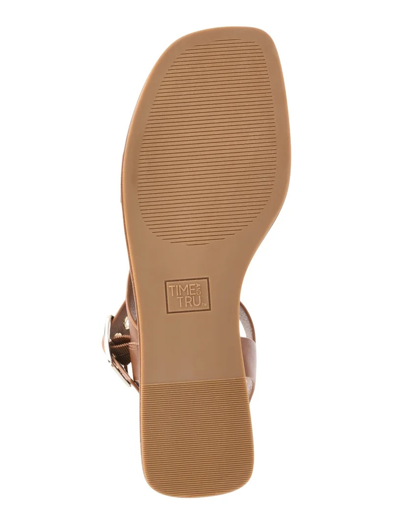 Time and Tru Women's Cross Strap Wedge Sandals, Sizes 6-11 | Walmart (US)