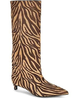 Knee High Boots for Women Pointed Toe Kitten Heel Casual Fashion Long Boots | Amazon (US)