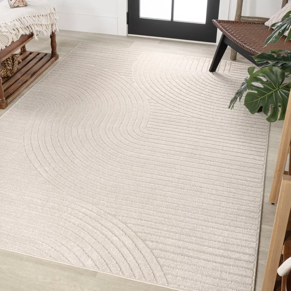 JONATHAN Y Skagen Minimalist Curve Geometric Indoor Area Rug | Target