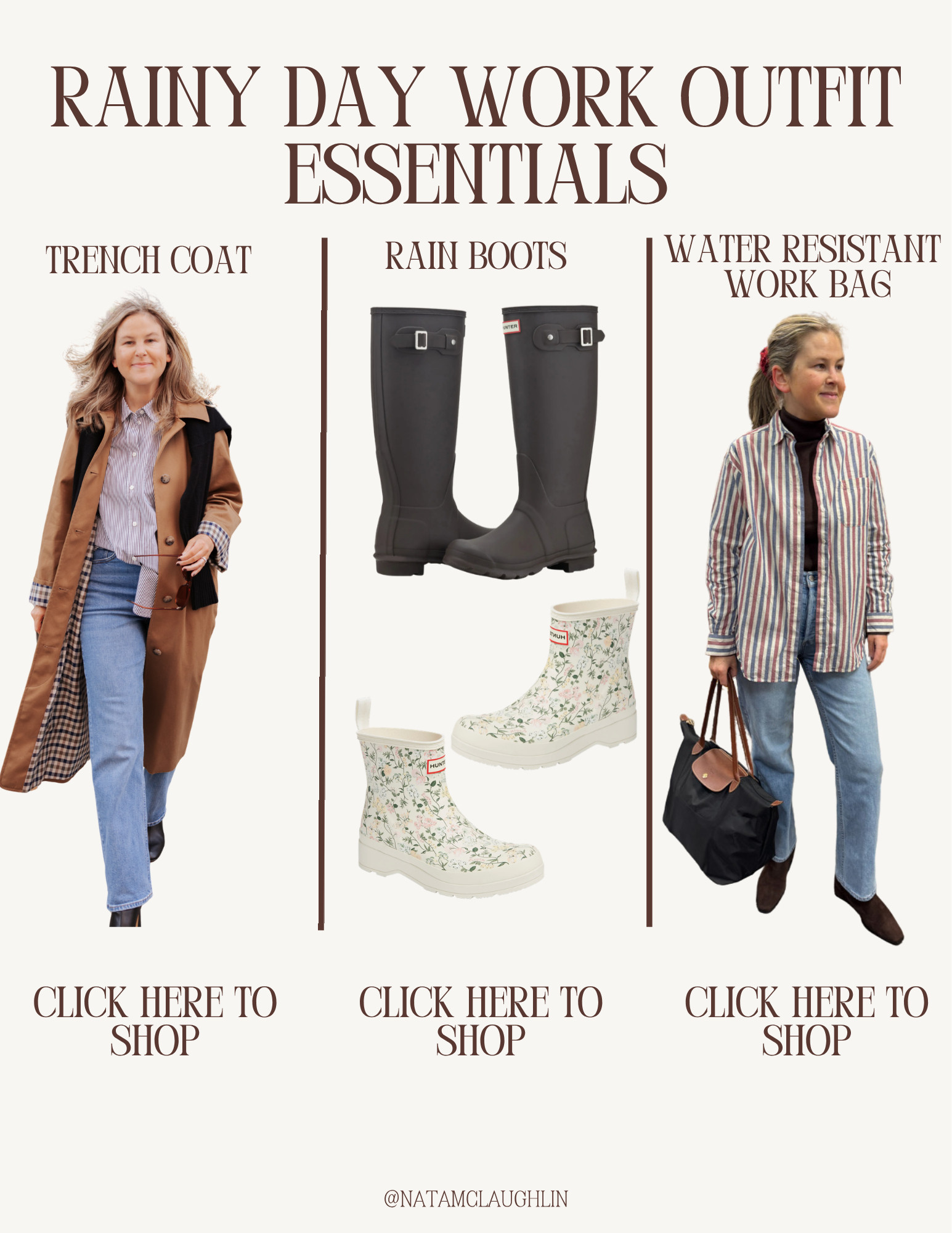 Rainy day work essentials, spring work essentials when it rains. I have both of the coats I linked and wear them at different times. The one with the hood is perfect for those really rainy days, while the trench coat is perfect for light rain 

 #LTKmomlife #LTKWorkwear