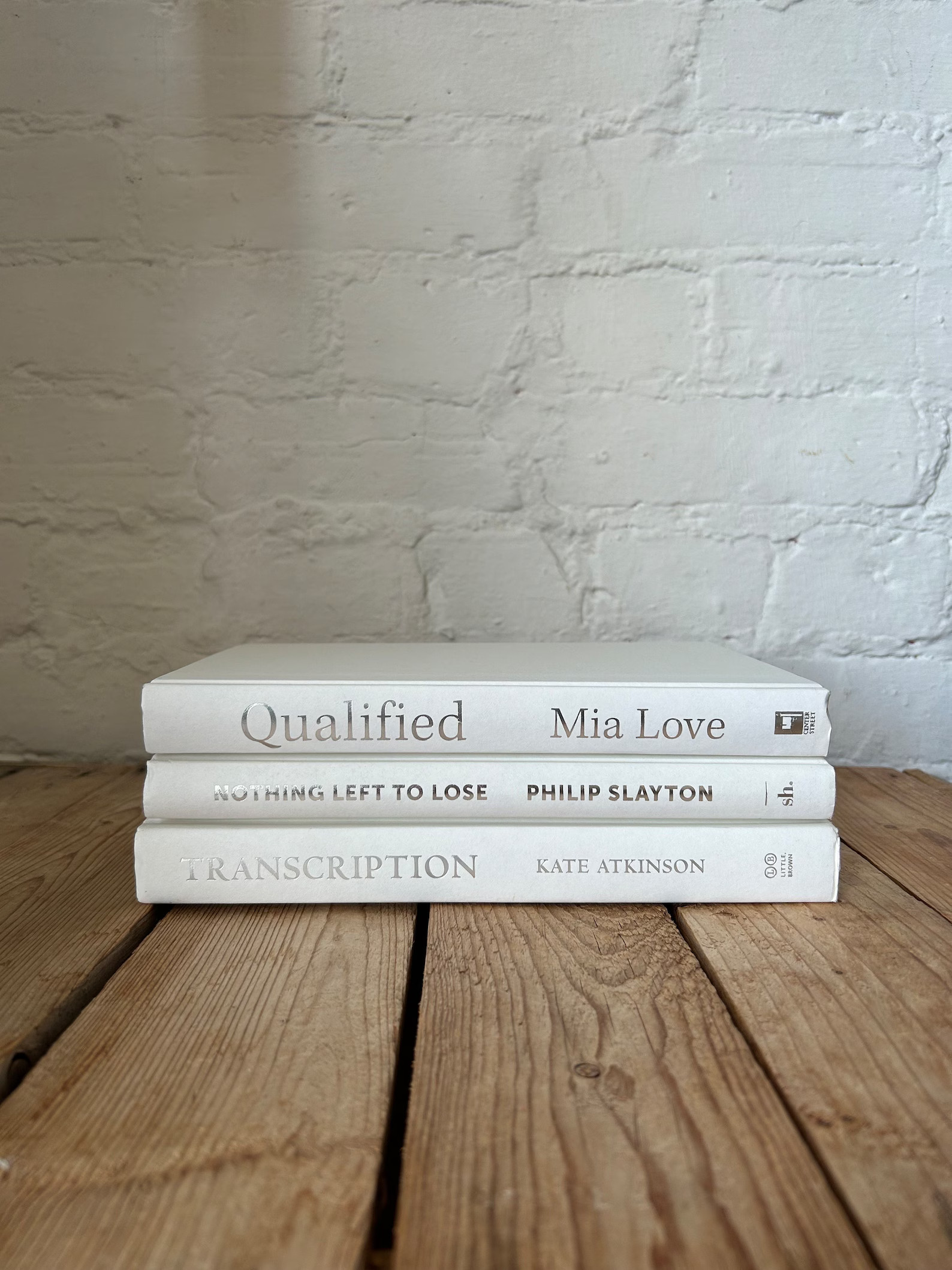 White stacked books, white home decor, white prop books, white coffee table books, white interior... | Etsy (US)