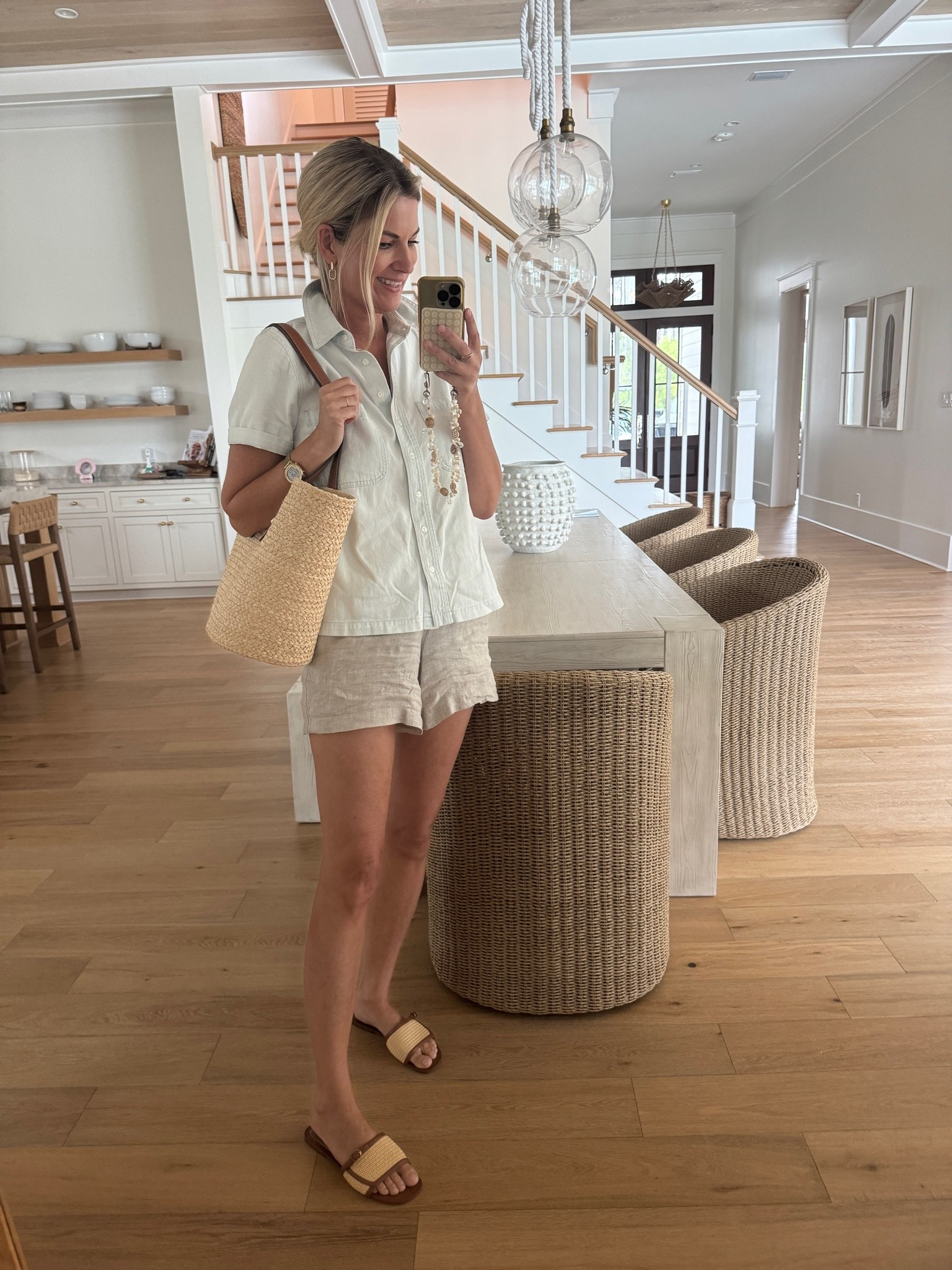 What I wore to my mom’s doctor’s appt.  Sunmer outfit. Small denim top. Small linen shorts.  Linking similar sandals.

#LTKOver40 #LTKootd #LTKdayinmylife