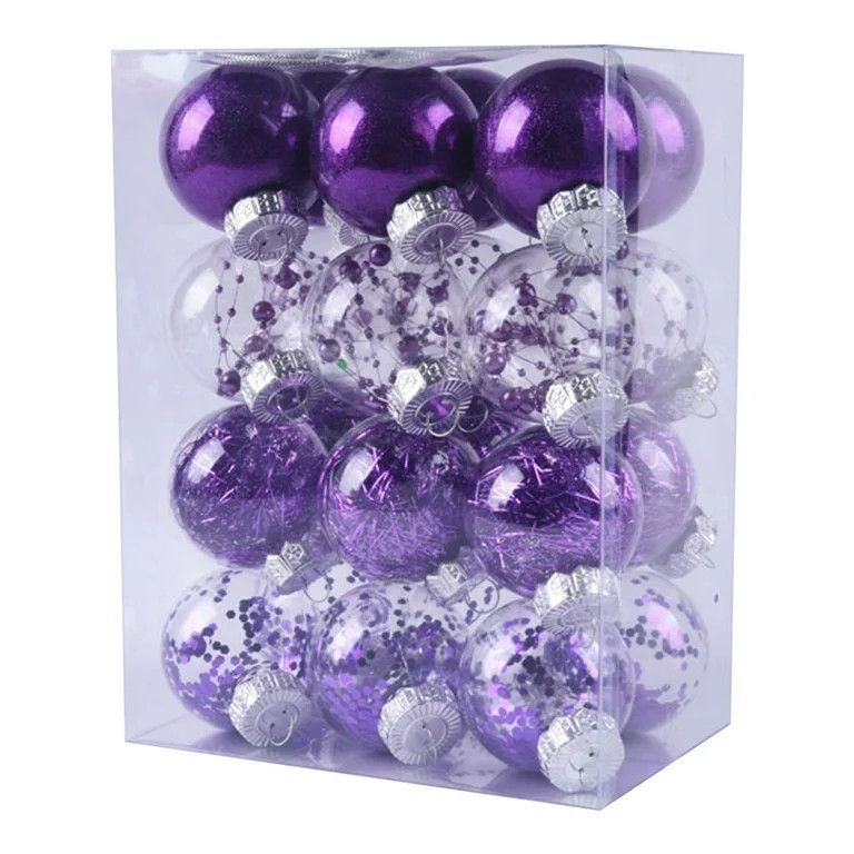 PEONAVET 24Pcs Christmas Balls Ornaments for Xmas Christmas Tree - Shatterproof Christmas Tree De... | Walmart (US)