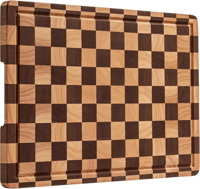 Large Wood Cutting Boards for Kitchen - Design in USA End Grain Cutting Board,Butcher Block Cutti... | Amazon (US)