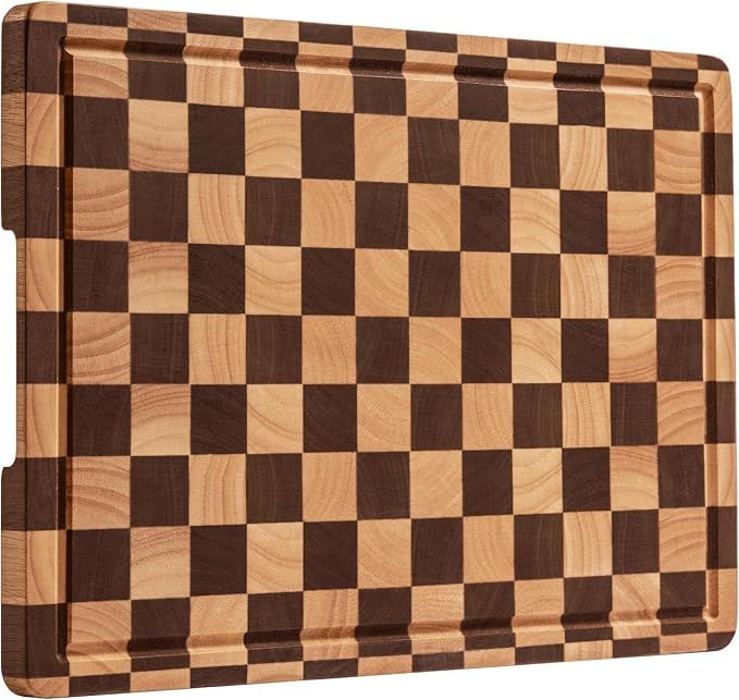 Large Wood Cutting Boards for Kitchen - Design in USA End Grain Cutting Board,Butcher Block Cutti... | Amazon (US)