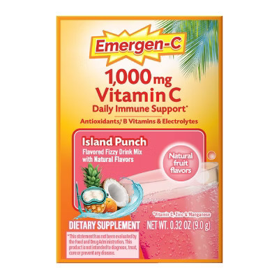 Emergen-C Island Punch Vitamin C Powder - 30ct: Dietary Supplement, Gluten-Free, Caffeine-Free, Citrus Flavor | Target