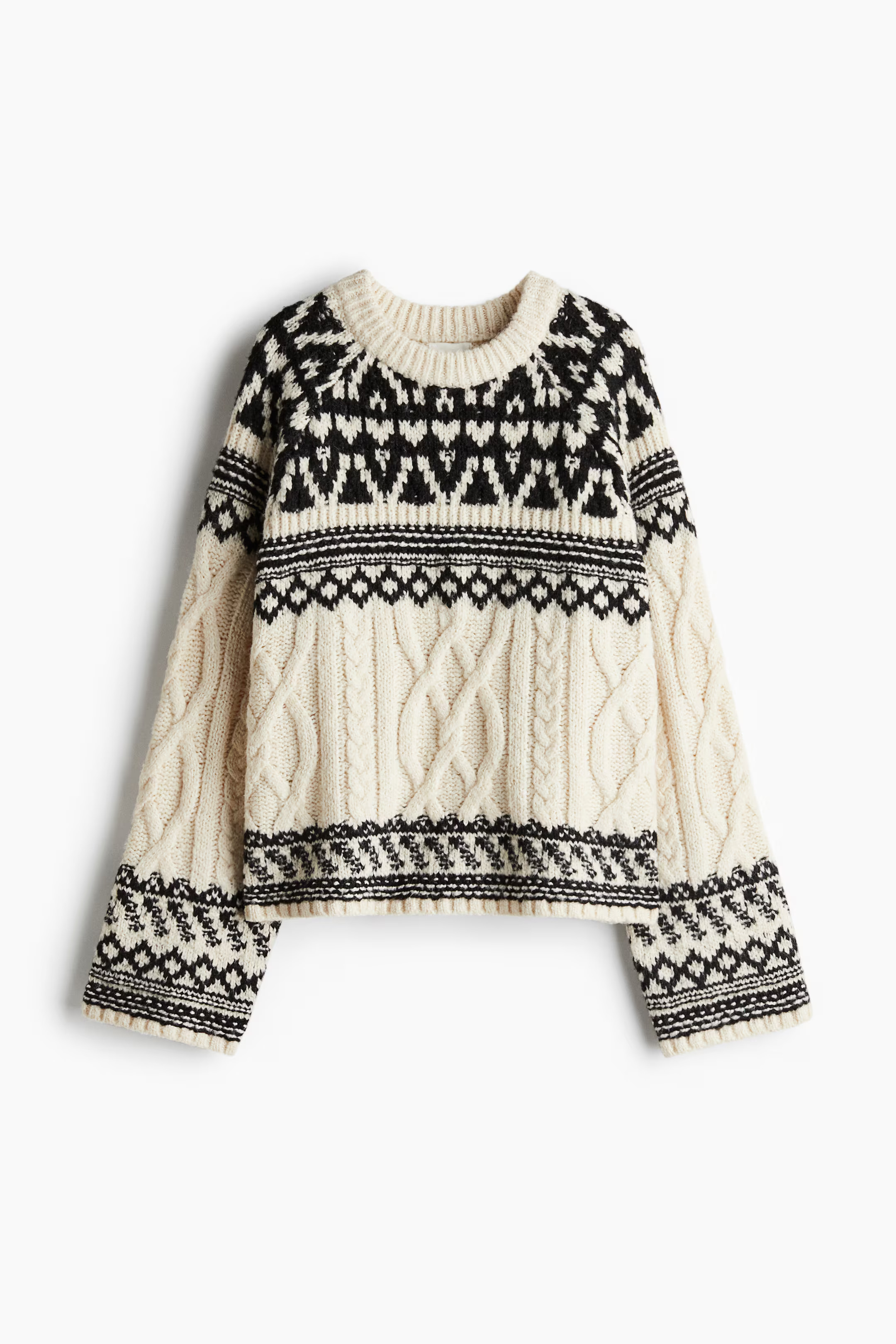 Jacquard-Knit Sweater - Cream - Ladies | H&M CA | H&M (US + CA)