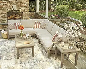 Signature Design by Ashley 4-Piece L-Shape Clare View Outdoor Sectional, Patio Conversation Furni... | Amazon (US)